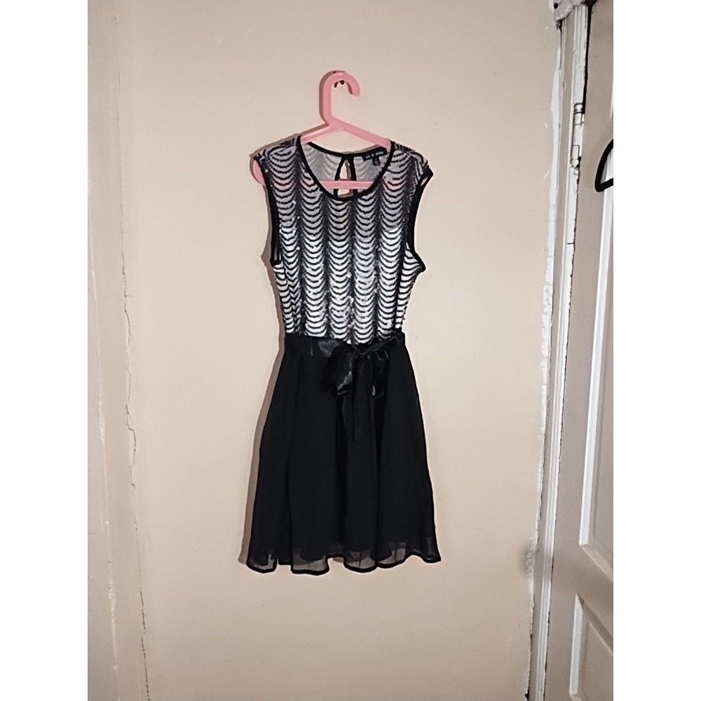 As U Wish Girls Black White Sequin Special Occasion Party Dress Size 3